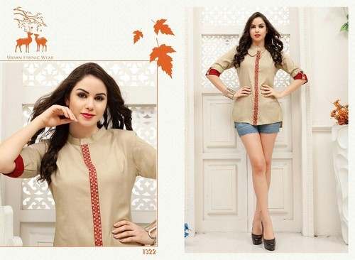 Stylish Girls Fancy Collar Casual Tops