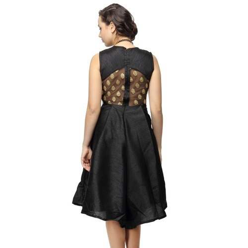 Black Silk Party Dress