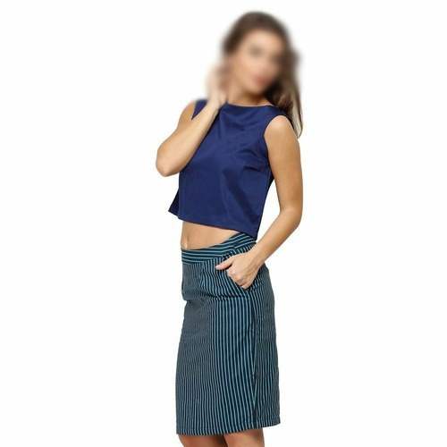 Blue Crop Top