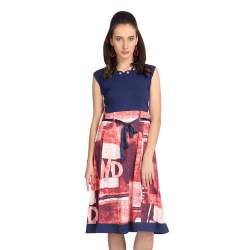 Digital Print Party Dress