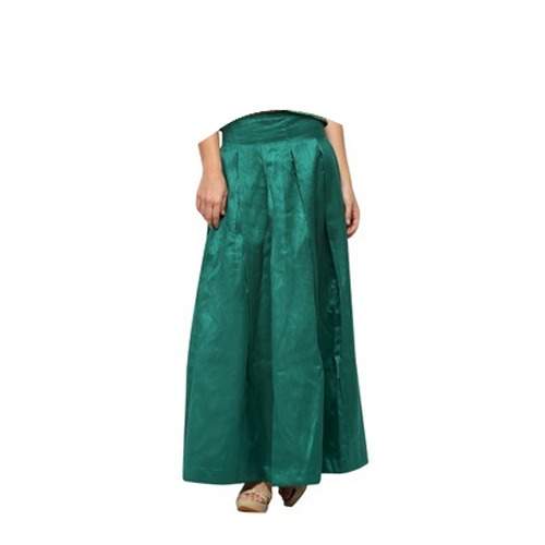 Green Silk Maxi Skirt