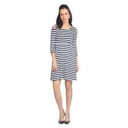Nautical Printed A Line Dress