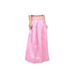 Pink Silk Maxi Skirt