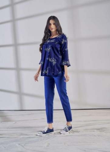 Buy Printed Western Top By Ajmera Fashion by Ajmera Fashion