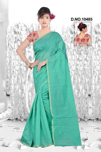 Casual Plain Chanderi Cotton Saree