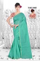 Casual Plain Chanderi Cotton Saree