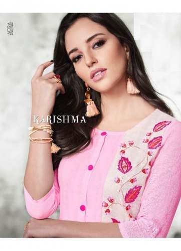 cotton kurti with embroidrey work - KARISHMA