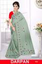 Darpan Vichitra Silk Embroidery Saree thumb 5