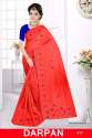 Darpan Vichitra Silk Embroidery Saree thumb 6