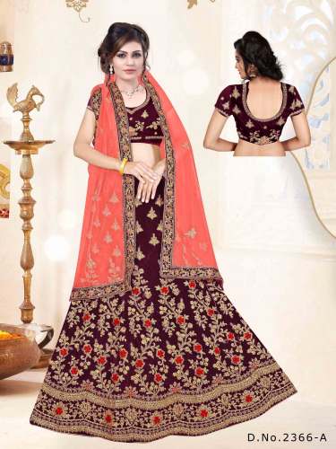 Designer velvet lehenga choli