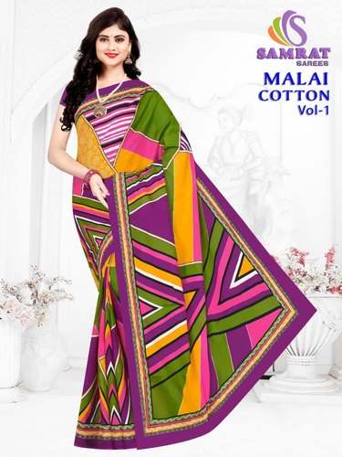 Ajmera fashion Cotton Printed Saree