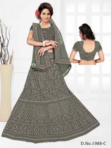 Silk embroidery lehenga choli