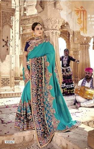 Virasat Rangoli Silk Bridal wear Designer Saree
