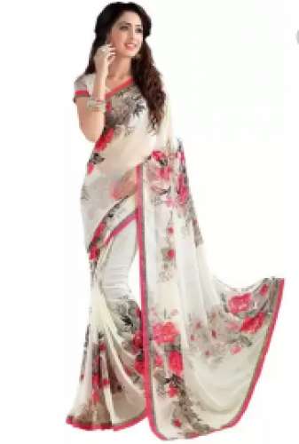 floral print saree by Pavitra Bandhan