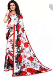 flower print saree