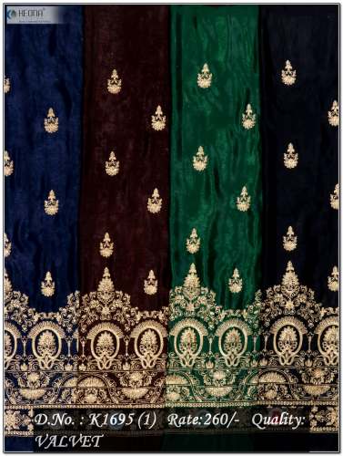 Embroidered Velvet fabrics