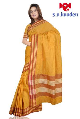 Plain Cotton Saree by Poona by S N Kuden Textiles Pvt Ltd