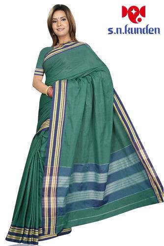 Regular Wear Cotton Saree  by S N Kuden Textiles Pvt Ltd