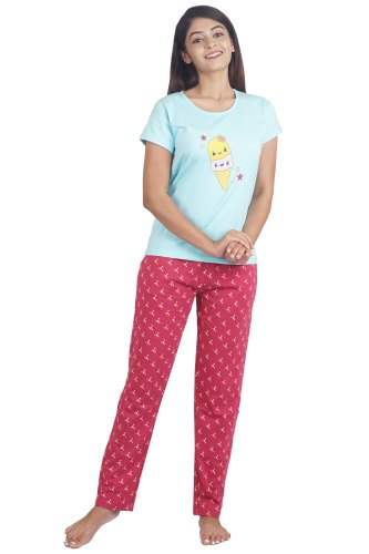T shirt and Pajama Night set for Girls  by Appus Collections