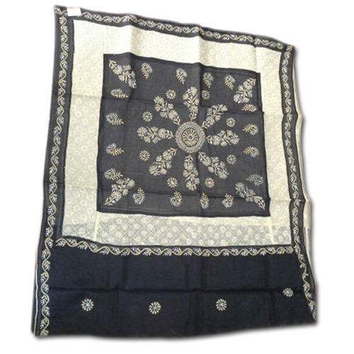 Fancy Black Chikan Embroidered work saree by Lucknowi Handwok Creations
