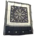 Fancy Black Chikan Embroidered work saree