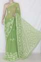 Light Green Chikan Work saree