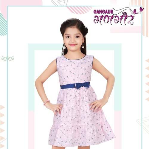 Designer Baby Girls Cotton Printed Frock by Shivam