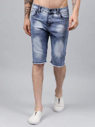 Washed Denim Shorts