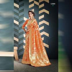 Heavy Zari Weaving Banarasi Silk Saree-Rajtex 