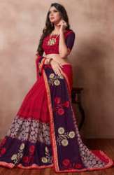 printed georgette saree