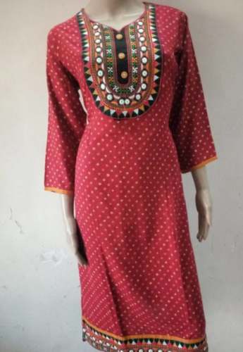 Bandhani Printed Kurti by Shruti Enterprise