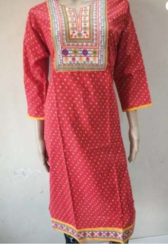 Casual wear Bandhani Kurti by Shruti Enterprise