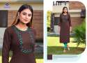 Beautiful 14kg Rayon Hand & Embroidery Work Kurti  thumb 3