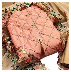 Beautiful Chanderi with Embroidery Dress Material 