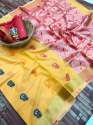Beautiful  Cotton Linen Silk Saree thumb 1