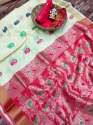 Beautiful  Cotton Linen Silk Saree thumb 4