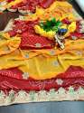 Beautiful Georgette bandhani Saree thumb 1