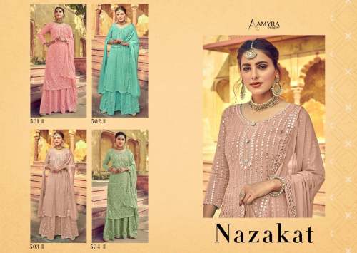 Beautiful Heavy Georgette Mirror Embroidered Suit