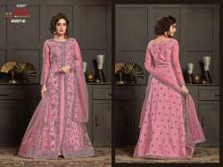 Beautiful Heavy Net Embroidery & Coding work suit 