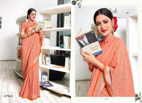 Beautiful Soft Lilan Zari Border Saree