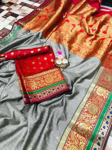 BEAUTIFUL SOFT PURE SILK Paithani style 