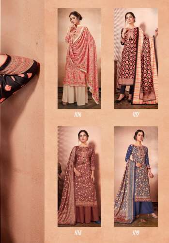 Beautiful Woolen Pashmina Digital Print Suit