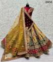 bridal lehenga with velvet duptta 