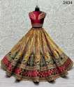 bridal lehenga with velvet duptta  thumb 3