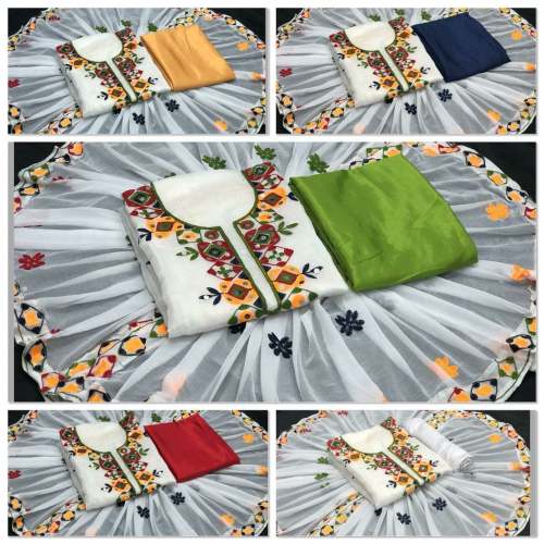 Thankar India E commerce Chanderi Dress Material 