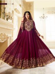 Chiffon with work with malti work Anarkali suit
