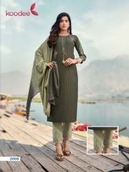 Chinon Strips Festive Wear Kurti
