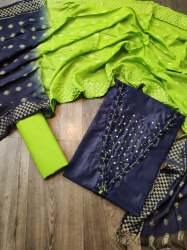 Cotton Festive Wear Dress Material 