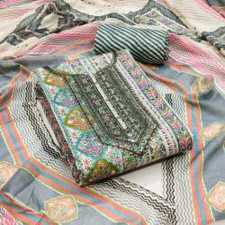 Designer Cotton Print suit 