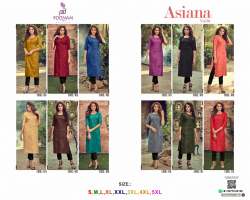 Designer Cotton Slub Embroidered Kurti 